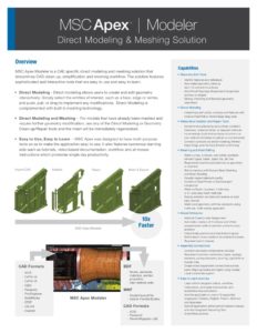 thumbnail of MSC Apex Modeler Solution Brief